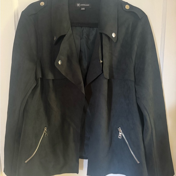 INC International Concepts Jackets & Blazers - INC International Concepts Black Jacket with Silver Accents